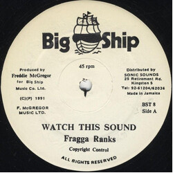 Fragga Ranks Watch This Sound USED VINYL 12INCH 45 RPM