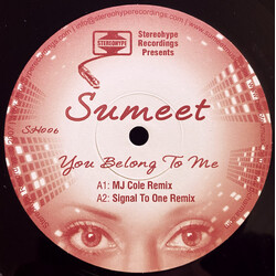 Sumeet You Belong To Me USED VINYL 12INCH 33 S RPM