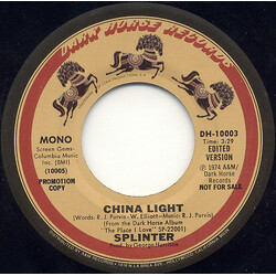 Splinter (2) China Light USED VINYL 7INCH 45 RPM SINGLE PROMO STEREO MONO