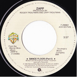 Zapp Dance Floor USED VINYL 7INCH 45 RPM SINGLE