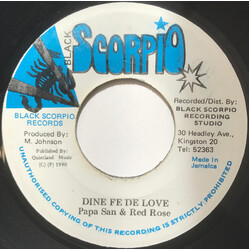 Papa San / Anthony Red Rose Dine Fe De Love USED VINYL 7INCH 45 RPM
