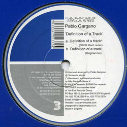 Pablo Gargano Definition Of A Track USED VINYL 12INCH