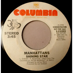 Manhattans Shining Star USED VINYL 7INCH SINGLE PROMO