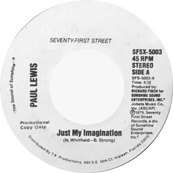 Paul Lewis Just My Imagination USED VINYL 7INCH 45 RPM PROMO
