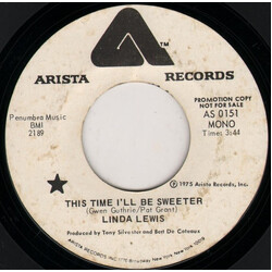 Linda Lewis This Time I'll Be Sweeter USED VINYL 7INCH 45 RPM PROMO STYRENE STEREO MONO