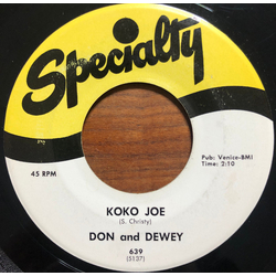 Don & Dewey Koko Joe / The Letter Vinyl 7" USED