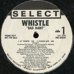 Whistle Bad Habit USED VINYL 12INCH PROMO