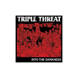 Triple Threat (4) Into The Darkness Vinyl LP USED