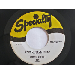 Eugene Church Open Up Your Heart USED VINYL 7INCH 45 RPM SINGLE REISSUE