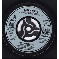 Barry White Sho' You Right Vinyl 7" USED