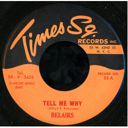 Belairs (2) Tell Me Why USED VINYL 7INCH 45 RPM SINGLE REISSUE