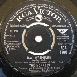 The Monkees D. W. Washburn USED VINYL 7INCH 45 RPM SINGLE