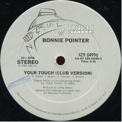 Bonnie Pointer Your Touch Vinyl 12" USED