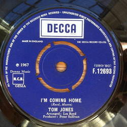 Tom Jones I'm Coming Home USED VINYL 7INCH SINGLE