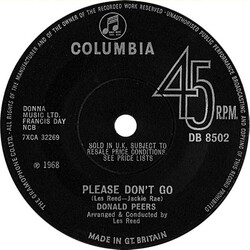 Donald Peers Please Don't Go USED VINYL 7INCH 45 RPM SINGLE