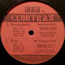 Various Clubtrax 15 USED VINYL 12INCH PROMO