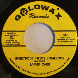 James Carr Everybody Needs Somebody / Row, Row Your Boat USED VINYL 7INCH SINGLE