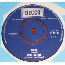 John Mayall Jenny USED VINYL 7INCH 45 RPM SINGLE