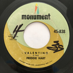 Freddie Hart Valentino USED VINYL 7INCH SINGLE