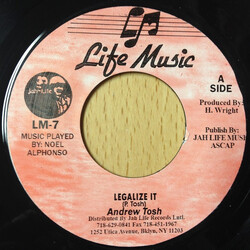 Andrew Tosh Legalize It USED VINYL 7INCH 45 RPM REISSUE