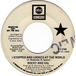 Rocky And Val I Stopped And Looked At The World USED VINYL 7INCH 45 RPM SINGLE PROMO