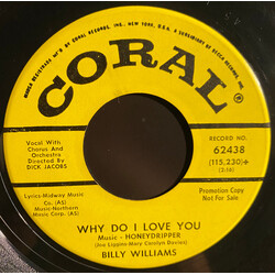 Billy Williams (5) Why Do I Love You / Raise Your Hand USED VINYL 7INCH 45 RPM PROMO