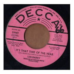 Len Barry It's That Time Of The Year USED VINYL 7INCH PROMO