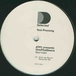 ATFC / OnePhatDeeva Bad Habit (Rising Star Remix) USED VINYL 12INCH SINGLE SIDED TEST PRESSING 45 RPM