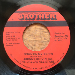 Johnny Kirvin & The Dallas All-Stars Life's Evening Sun/Down On My Knees USED VINYL 7INCH 45 RPM