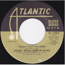 Crosby, Stills, Nash & Young Teach Your Children / Woodstock USED VINYL 7INCH 45 RPM REISSUE