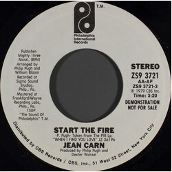 Jean Carn Start The Fire USED VINYL 7INCH 45 RPM SINGLE PROMO STYRENE