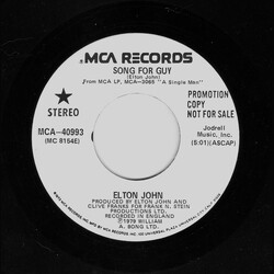 Elton John Song For Guy Vinyl 7" USED