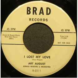 Art August / Gerald Wiggins & Orchestra I Lost My Love USED VINYL 7INCH 45 RPM PROMO