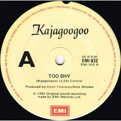 Kajagoogoo Too Shy USED VINYL 7INCH 45 RPM SINGLE