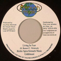 Richie Spice Living In Fear USED VINYL 7INCH 45 RPM