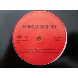 Monday Michiru Unreleased Remixes USED VINYL 12INCH 33 S RPM
