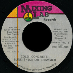 Bunk I / Junior Brammer Cold Concrete USED VINYL 7INCH 45 RPM