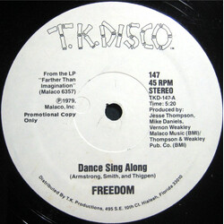 Freedom (2) Dance Sing Along USED VINYL 12INCH 45 RPM PROMO