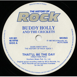 Buddy Holly / The Crickets (2) That'll Be The Day USED VINYL 7INCH 45 RPM STEREO MONO