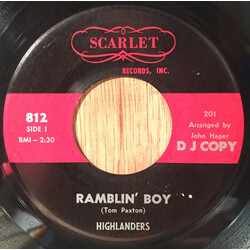 Highlanders (13) Ramblin' Boy USED VINYL 7INCH 45 RPM PROMO