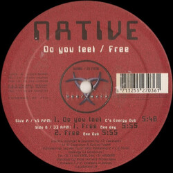 Native (5) Do You Feel / Free Vinyl 12" USED