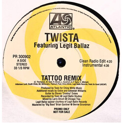 Twista Tattoo (Remix) USED VINYL 12INCH PROMO