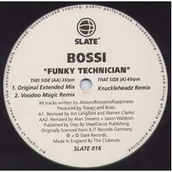 Bossi Funky Technician USED VINYL 12INCH 33 S RPM 45 RPM