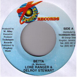 Lone Ranger / Delroy Stewart Betta USED VINYL 7INCH 45 RPM REPRESS