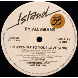 By All Means I Surrender To Your Love USED VINYL 12INCH 33 S RPM PROMO STEREO