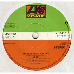 Chic My Feet Keep Dancing USED VINYL 7INCH 45 RPM SINGLE STEREO