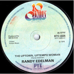 Randy Edelman The Uptown, Uptempo Woman USED VINYL 7INCH SINGLE