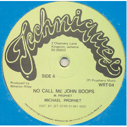 Michael Prophet / Hugh Griffiths (3) No Call Me John Boops / Memories Of You USED VINYL 12INCH