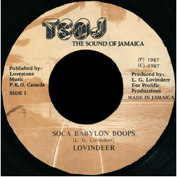 Lloyd Lovindeer Soca Babylon Boops USED VINYL 7INCH 45 RPM