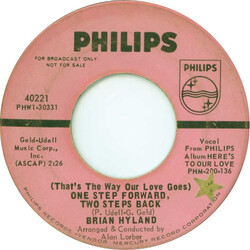 Brian Hyland (That's The Way Love Goes)One Step Forward, One Step Back / Now I Belong To You USED VINYL 7INCH 45 RPM SINGLE PROMO